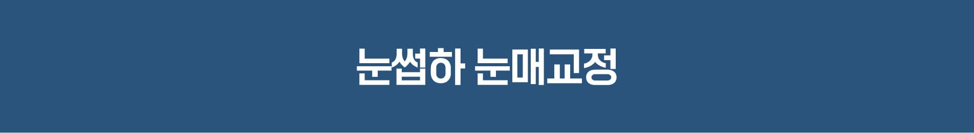 스완 눈썹하눈매교정 타이틀