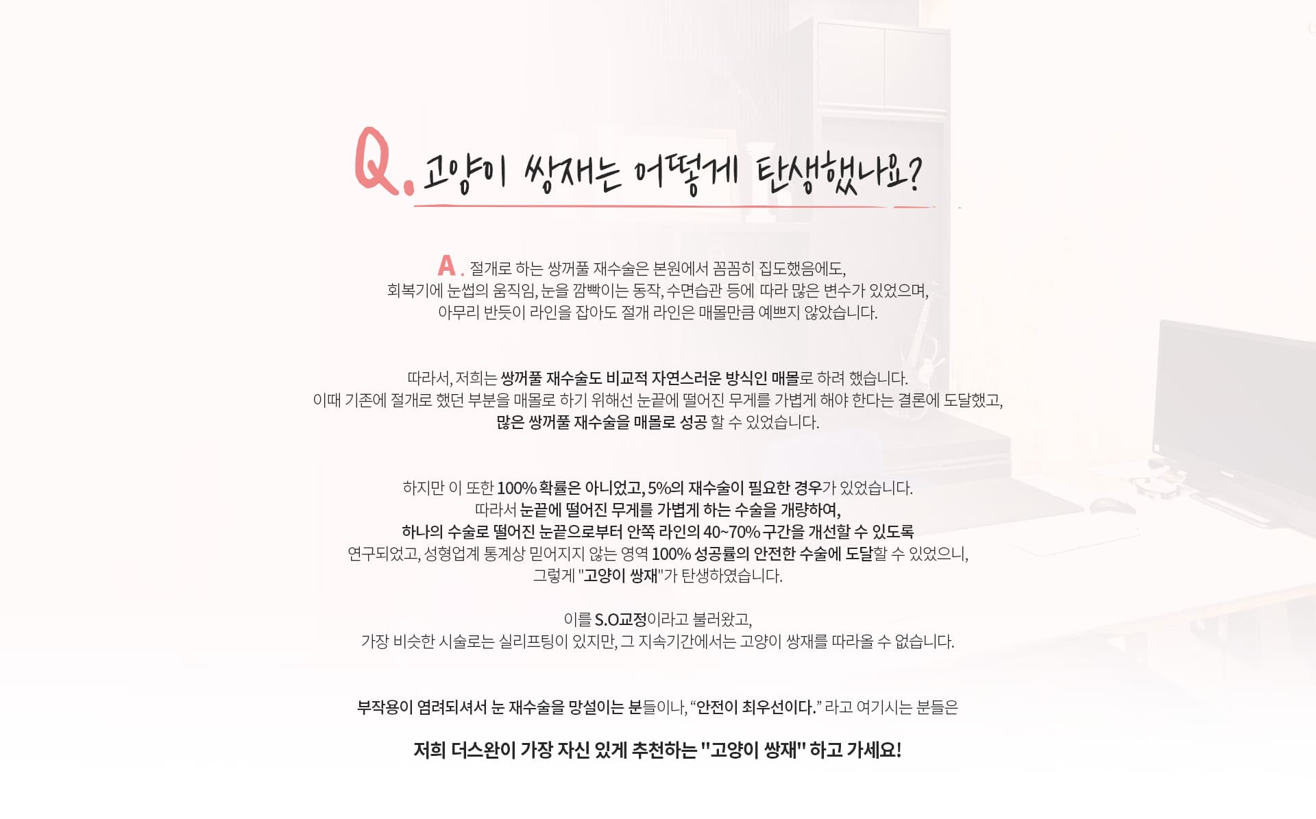 스완 고양이 눈성형 시술전후