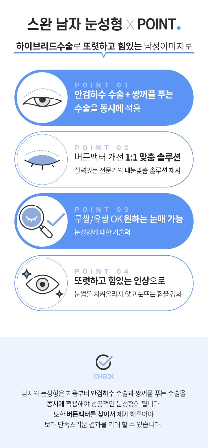 스완 남자눈성형 포인트