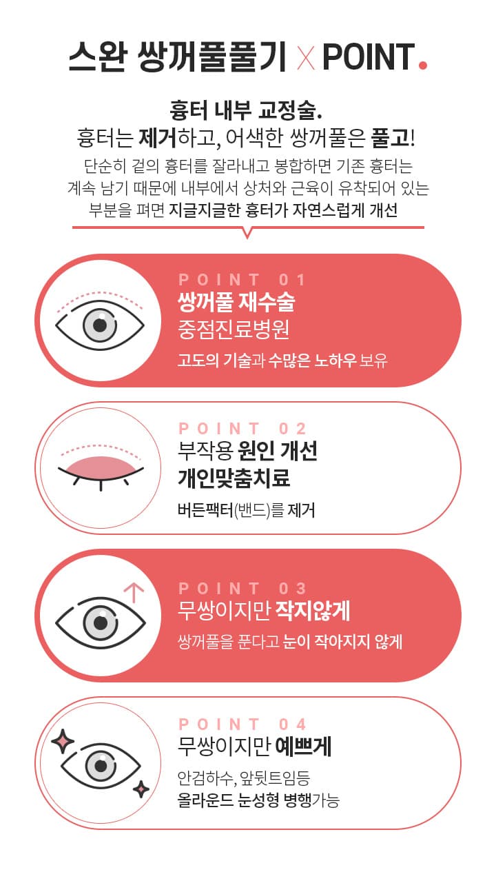 스완 쌍꺼풀풀기 포인트